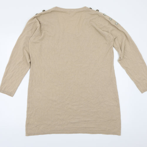 Simply Be Womens Beige  Knit Pullover Jumper Size 18
