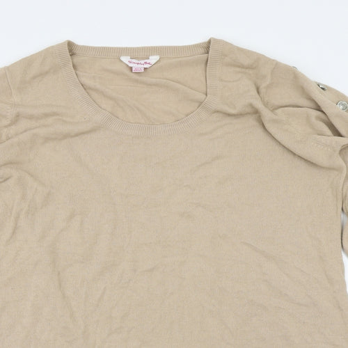 Simply Be Womens Beige  Knit Pullover Jumper Size 18