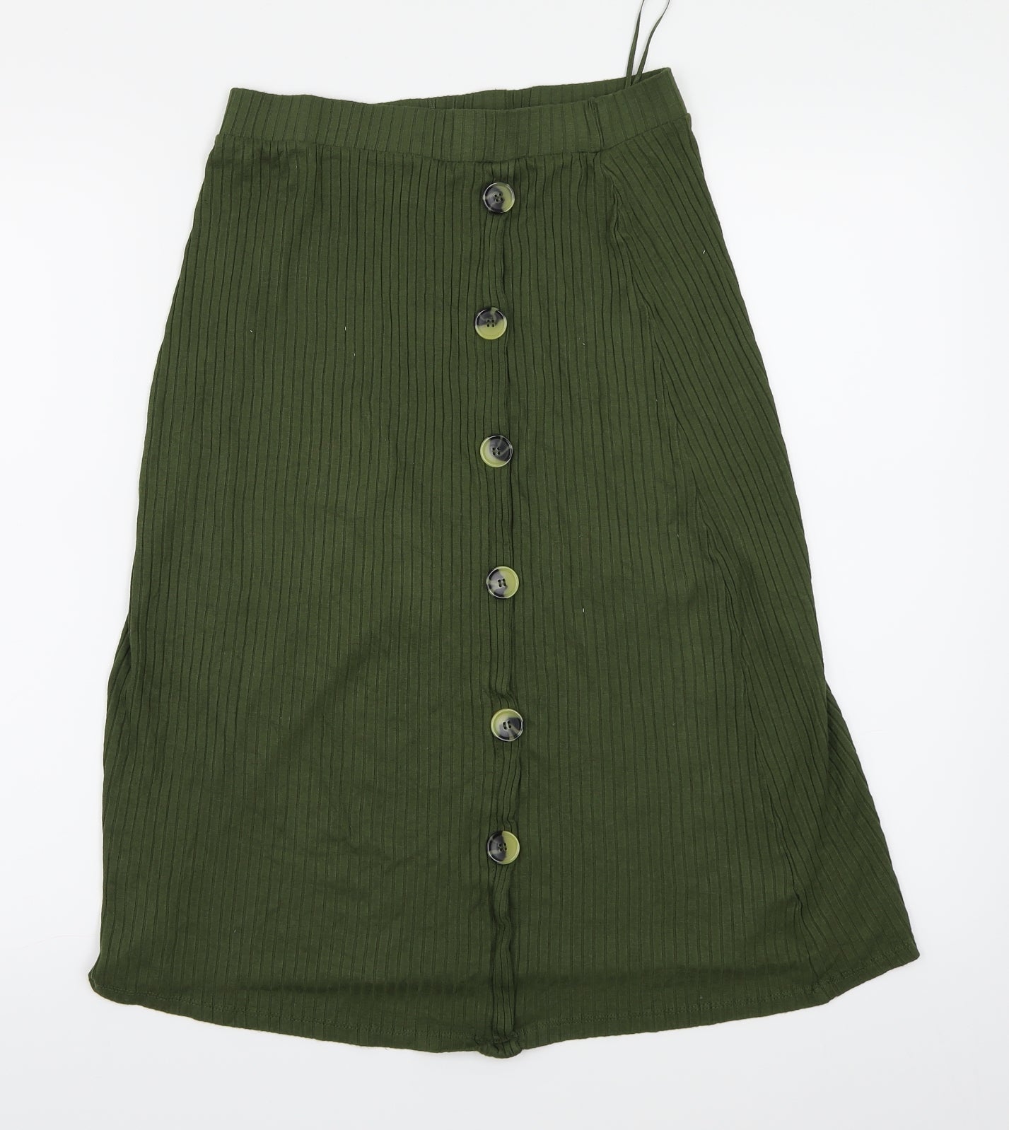 Papaya Womens Green  Jersey A-Line Skirt Size 8