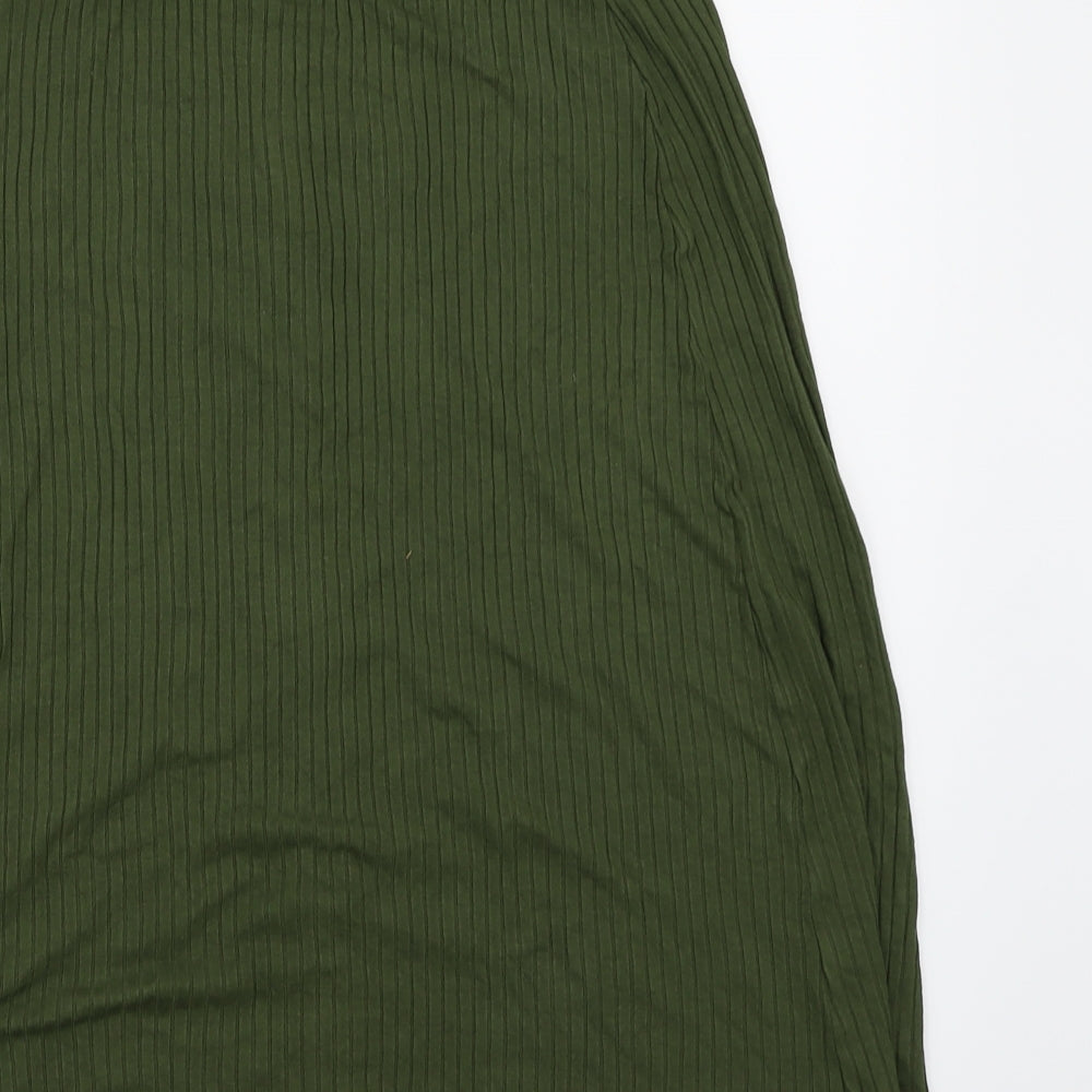 Papaya Womens Green  Jersey A-Line Skirt Size 8