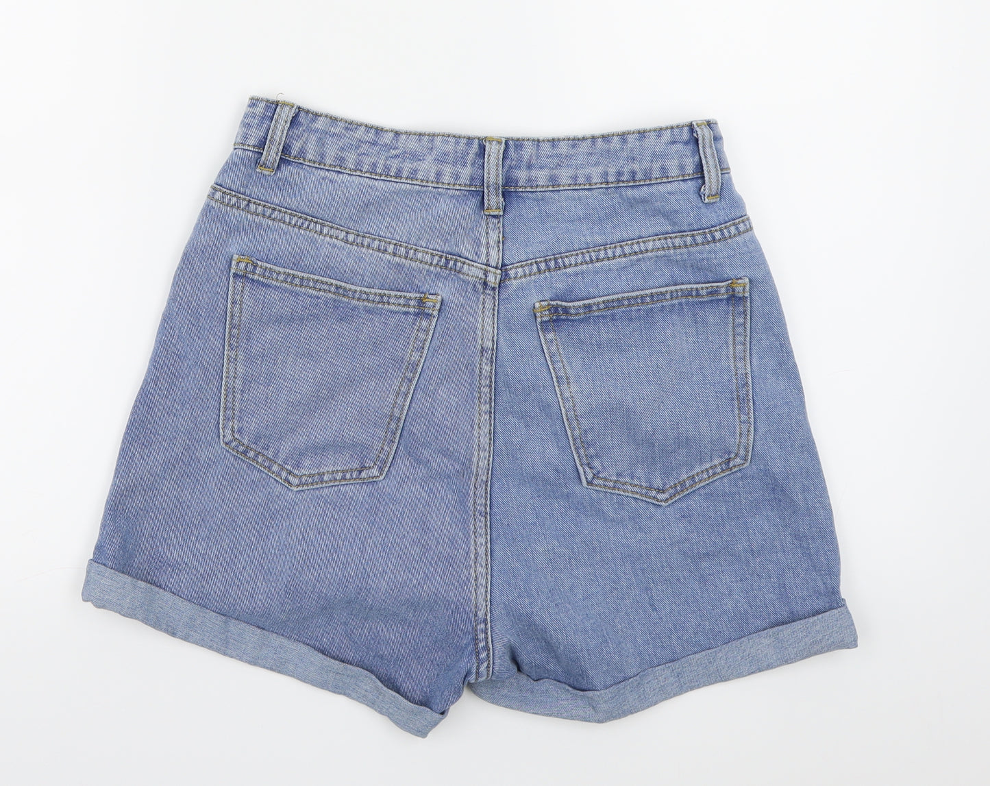 PRETTYLITTLETHING Womens Blue  Denim Mom Shorts Size 8