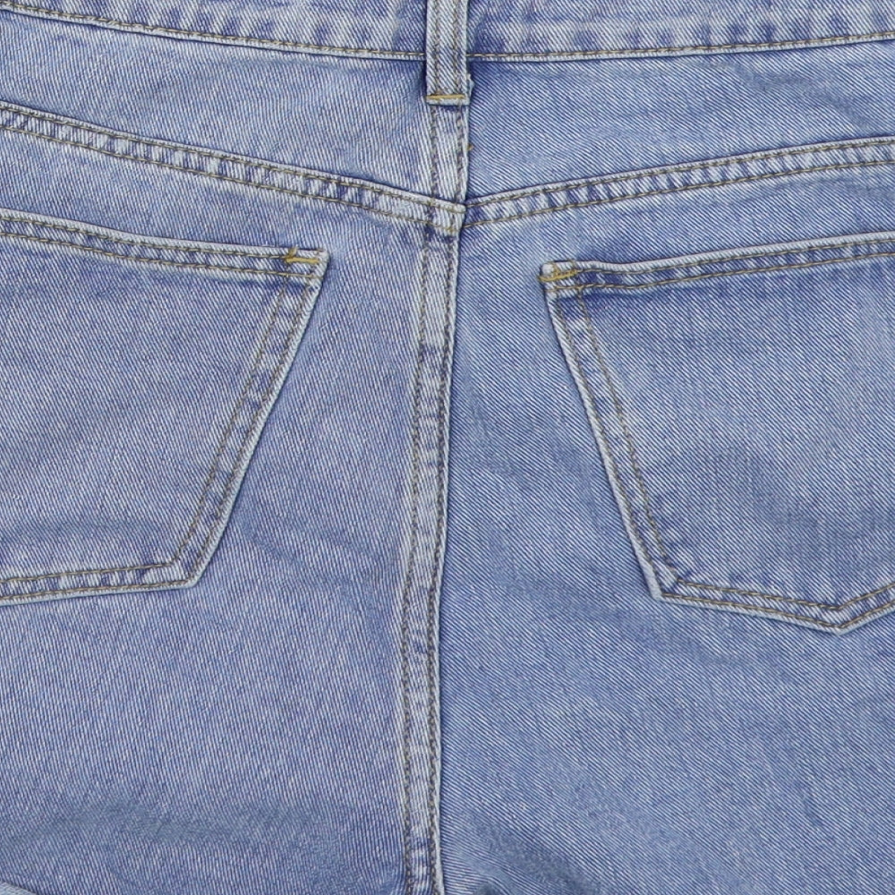 PRETTYLITTLETHING Womens Blue  Denim Mom Shorts Size 8