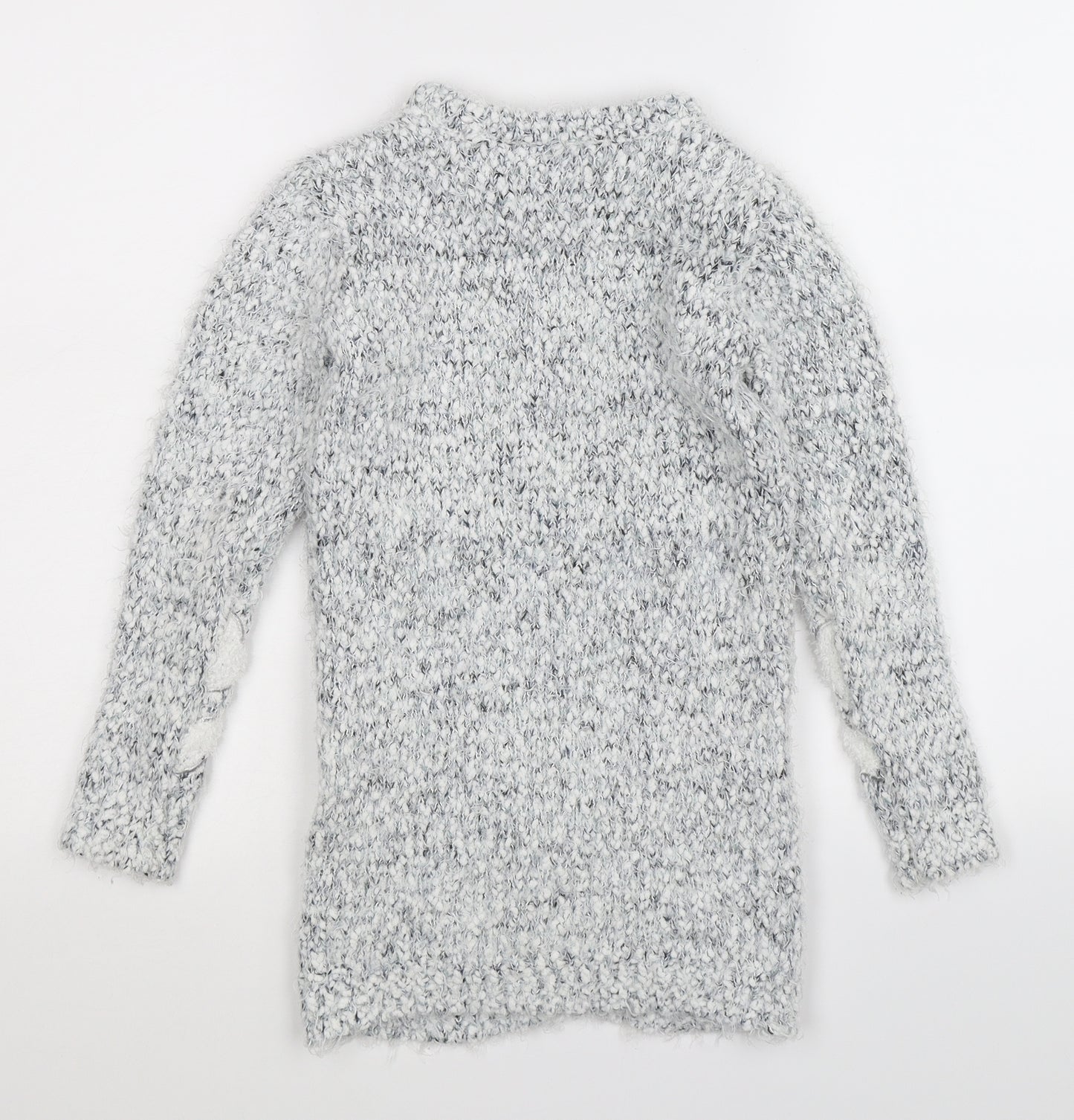Blue Zoo Girls Grey  Knit Pullover Jumper Size 7-8 Years