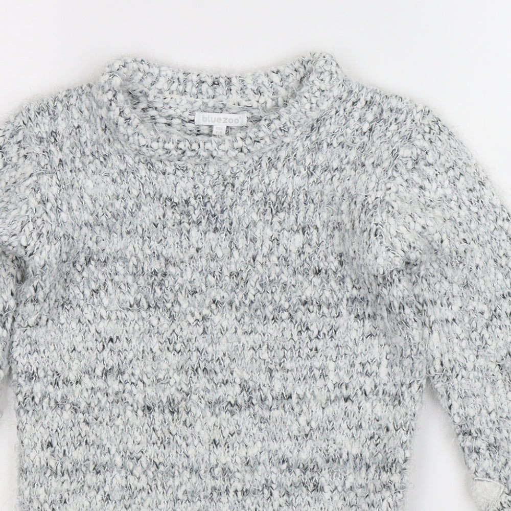 Blue Zoo Girls Grey  Knit Pullover Jumper Size 7-8 Years