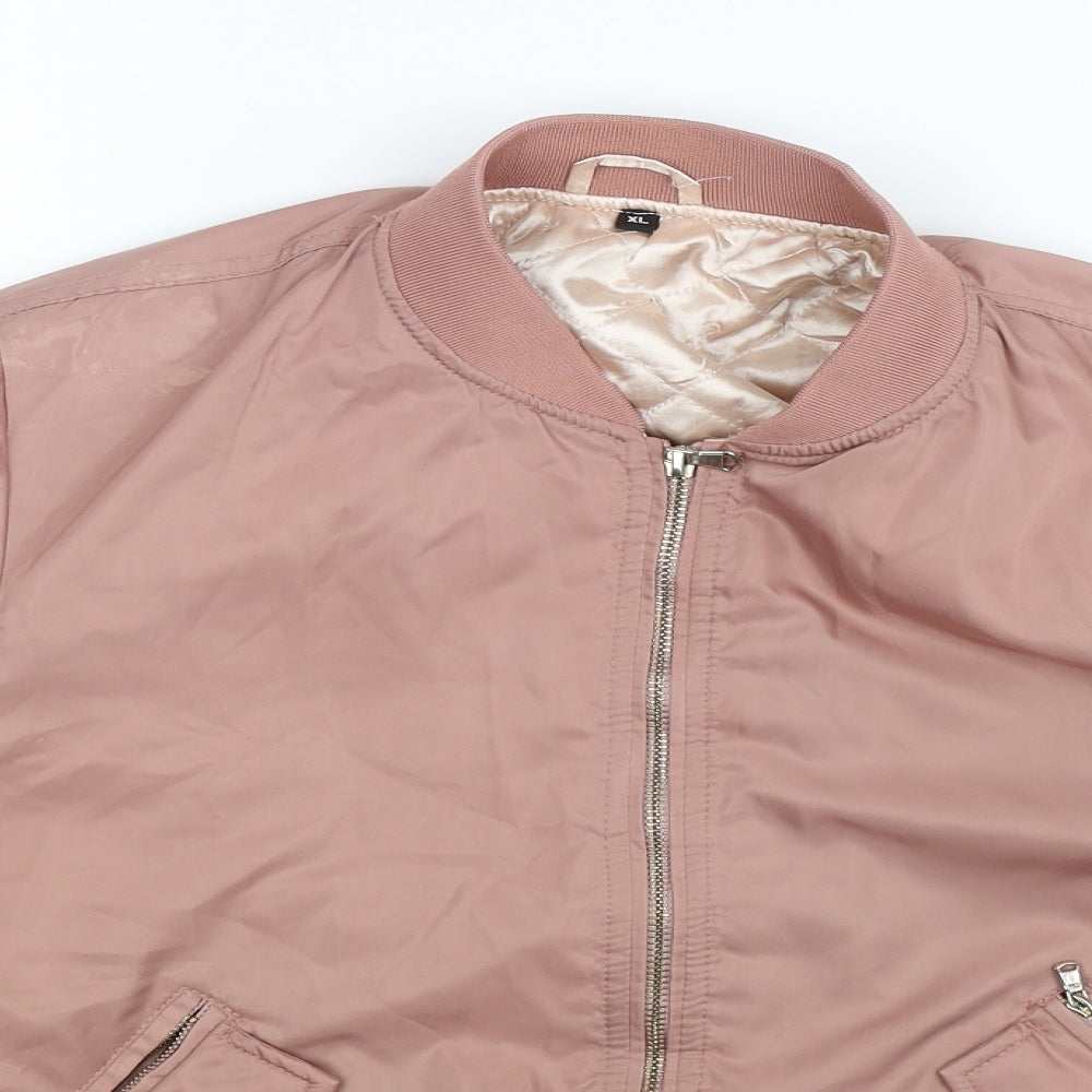Preworn Womens Beige   Bomber Jacket Jacket Size XL