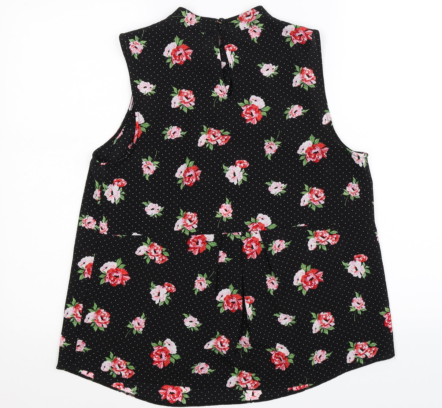 Dorothy Perkins Womens Black Floral  Basic Blouse Size 14