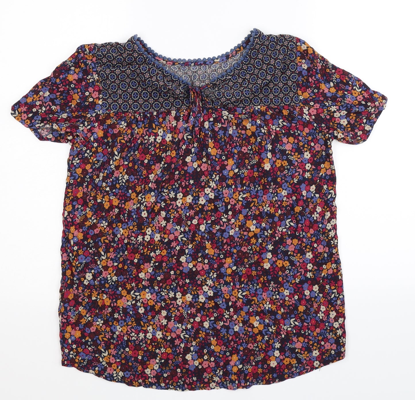 TU Womens Multicoloured Floral  Basic T-Shirt Size 12