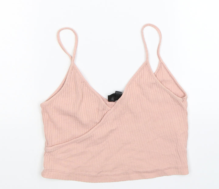Topshop Womens Pink Cropped Tank Size 10