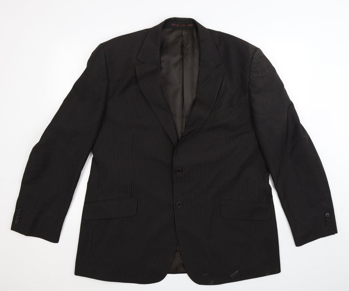 F&F Mens Black Striped Jacket Suit Jacket Size 46
