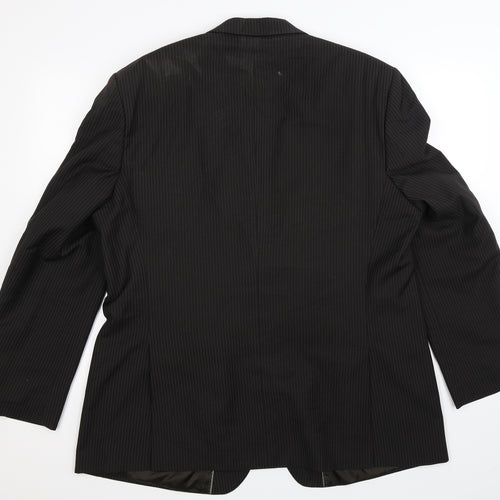F&F Mens Black Striped  Jacket Suit Jacket Size 46