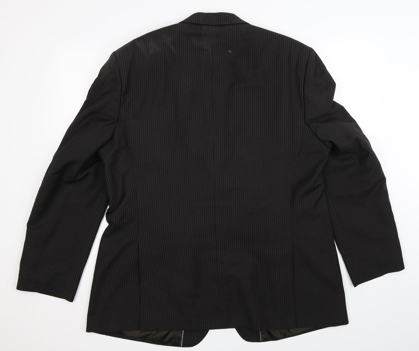 F&F Mens Black Striped  Jacket Suit Jacket Size 46