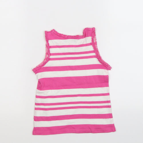 NEXT Girls Pink Striped  Basic Tank Size 5-6 Years