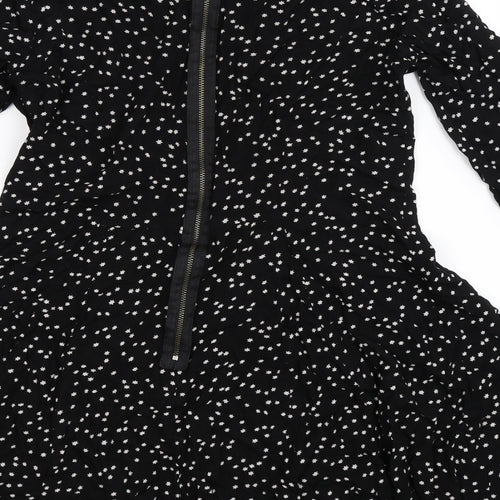 Papaya Womens Black Geometric  Fit & Flare  Size 10