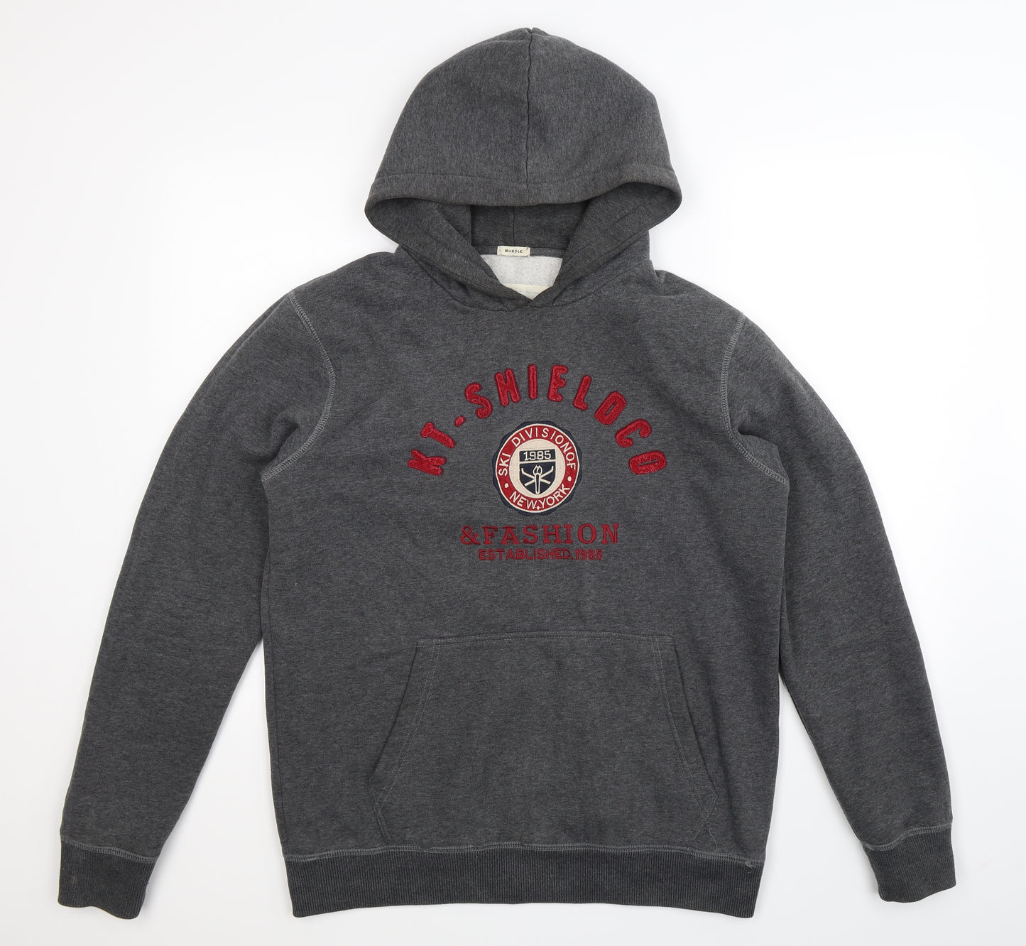 KT Shield Mens Grey   Pullover Hoodie Size M