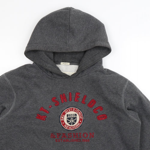 KT Shield Mens Grey   Pullover Hoodie Size M