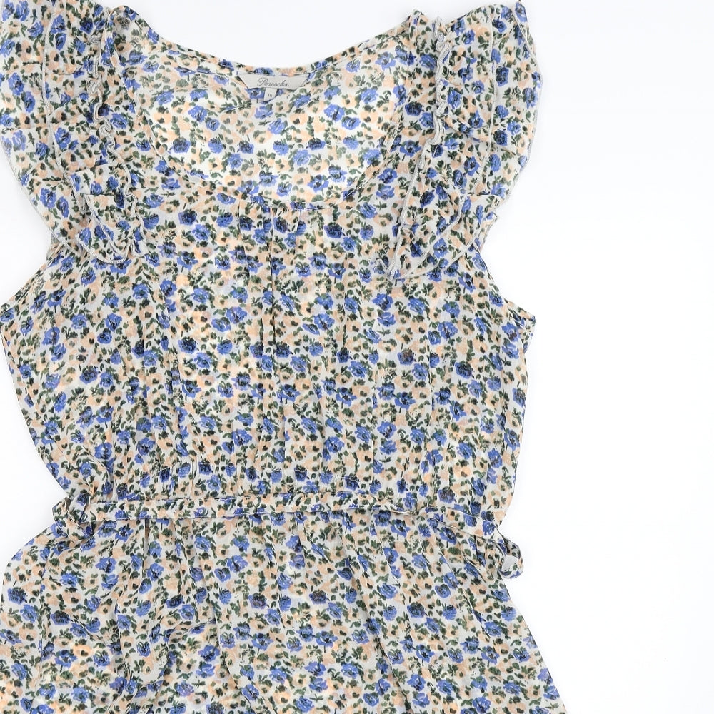 Peacocks Womens Multicoloured Floral  Shirt Dress  Size 16