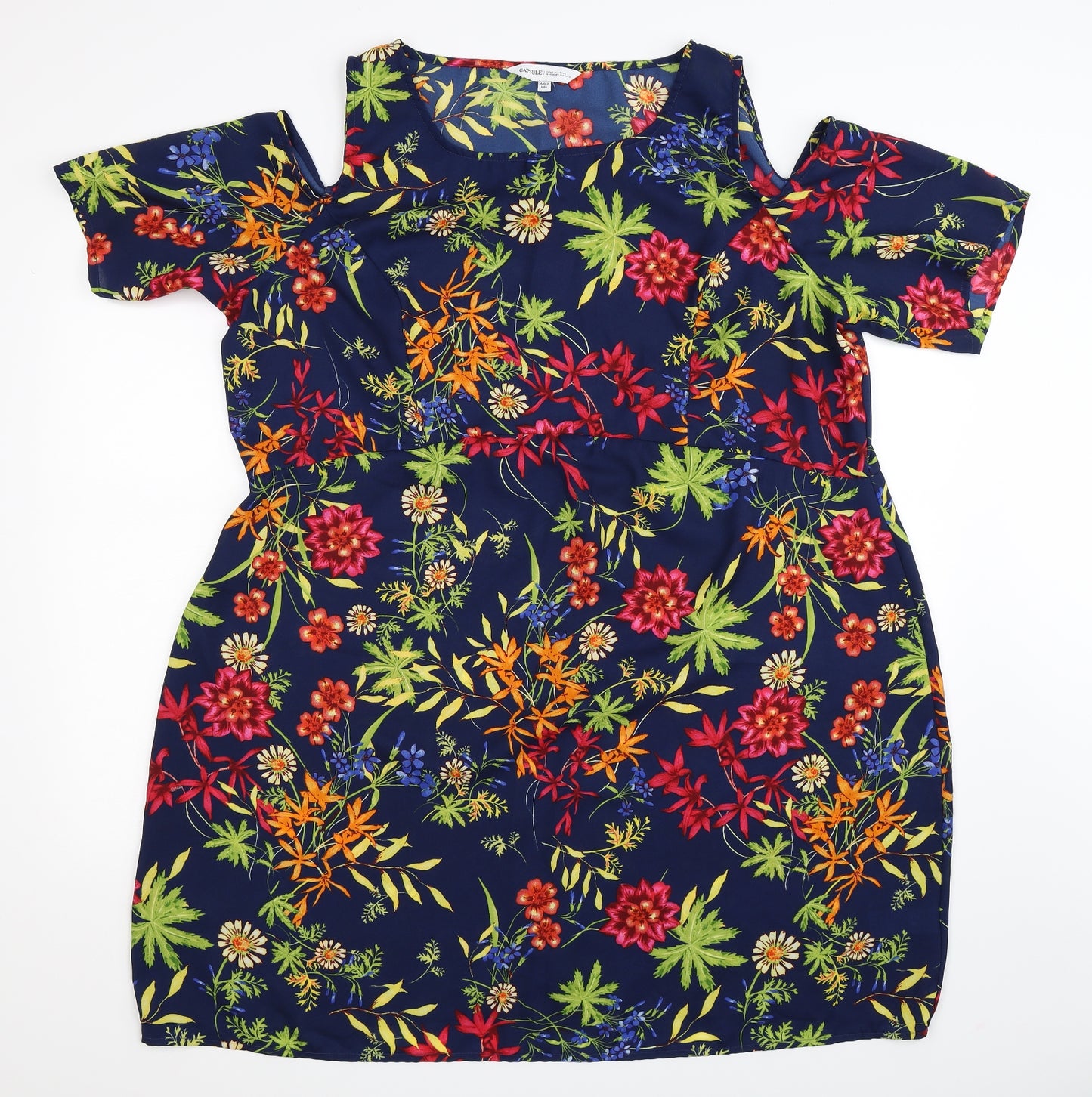 Capsule Womens Blue Floral  Bodycon  Size 24
