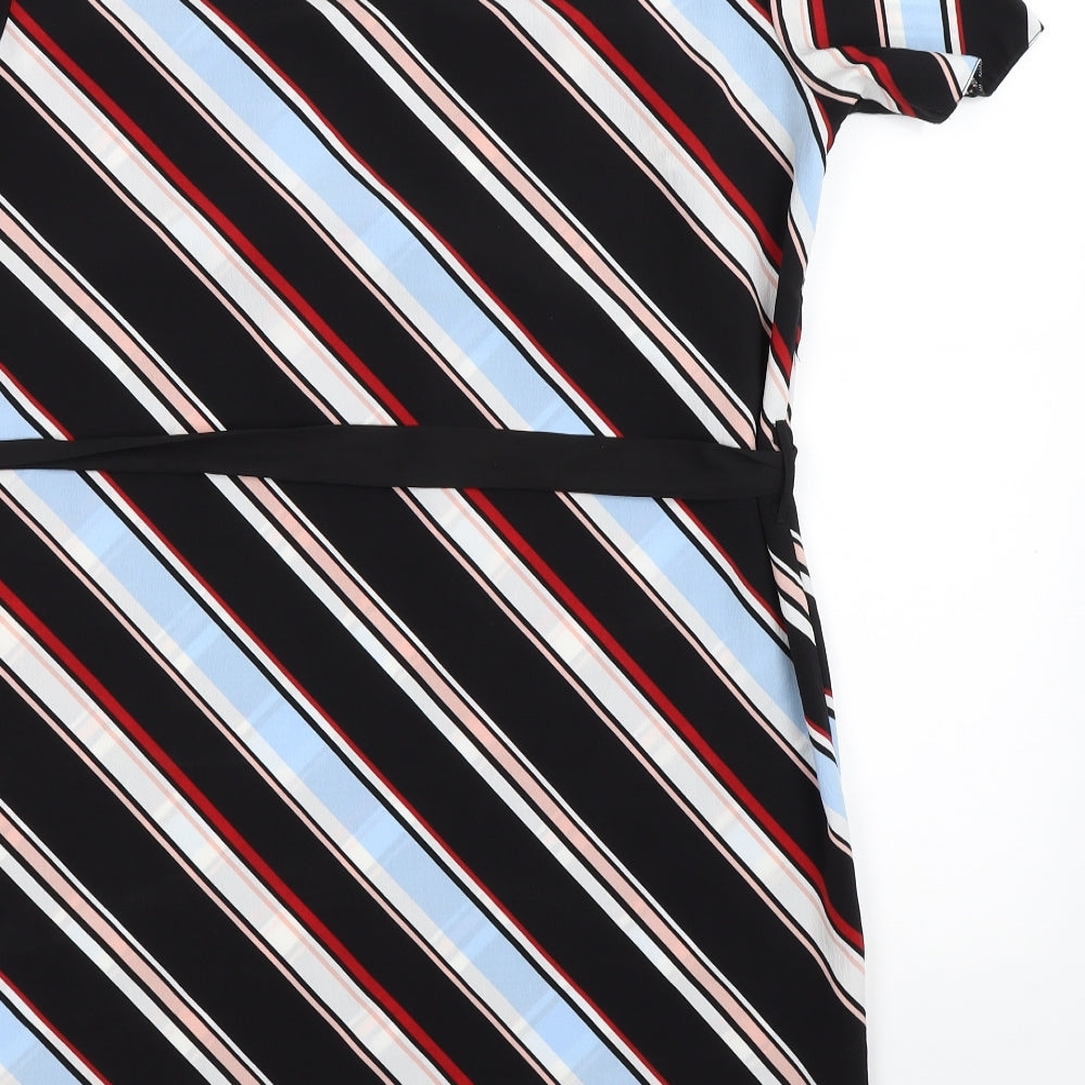 Primark Womens Multicoloured Striped  Shirt Dress  Size 14
