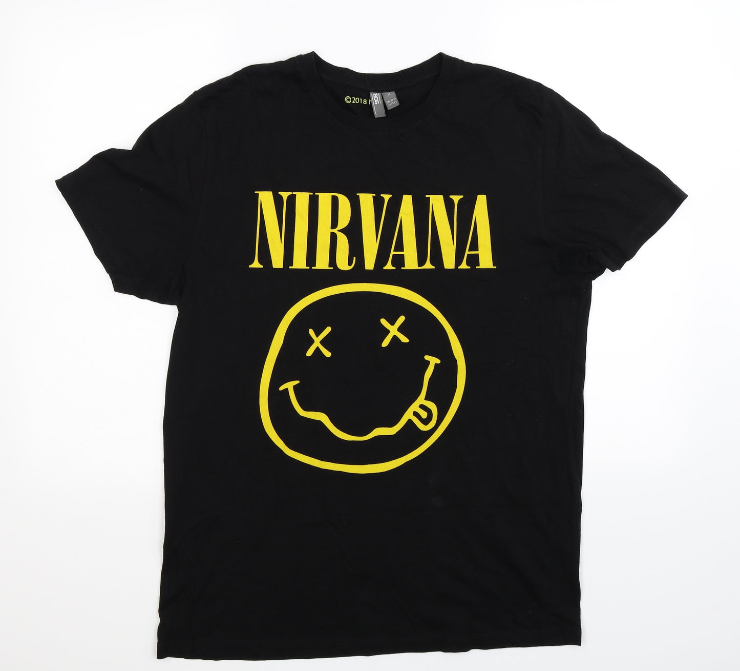 ASOS Mens Black    T-Shirt Size M  - Nirvana
