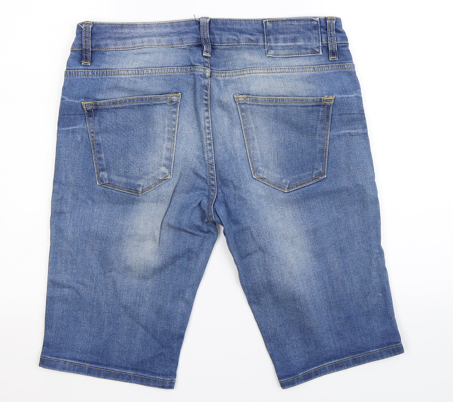 River Island Mens Blue  Denim Bermuda Shorts Size 32