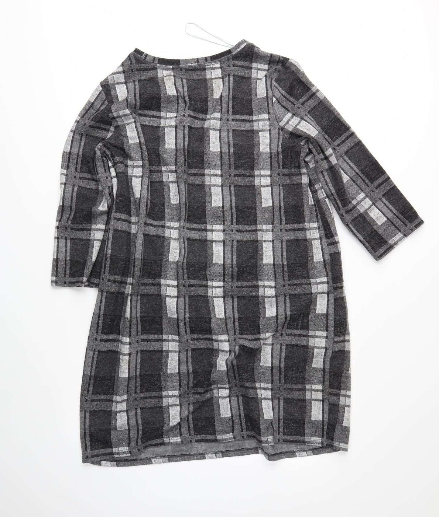 TU Womens Grey Plaid  Pullover Jumper Size 22