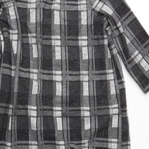 TU Womens Grey Plaid  Pullover Jumper Size 22