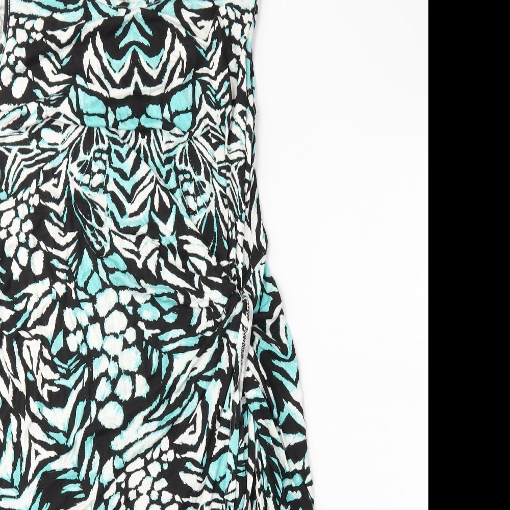Yours Womens Green Animal Print  Wrap Dress  Size 22