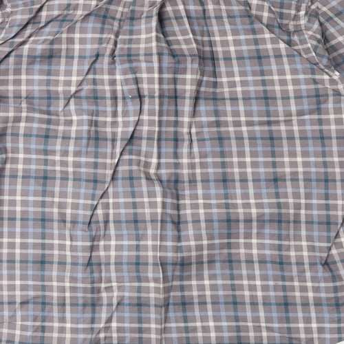 Wolsey Mens Grey Plaid   Button-Up Size M