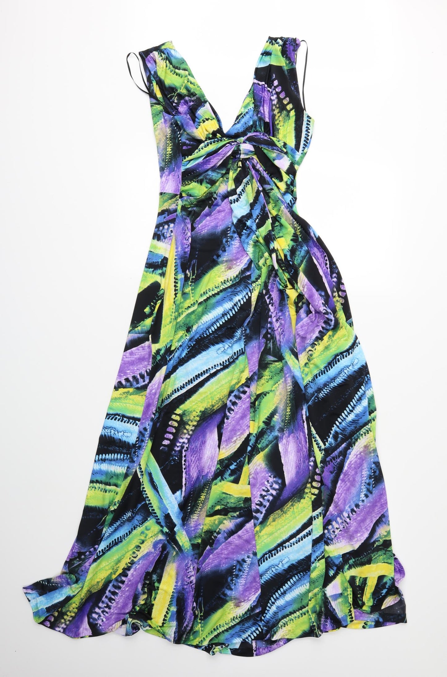 Goddiva Womens Black Colourblock  Maxi  Size M
