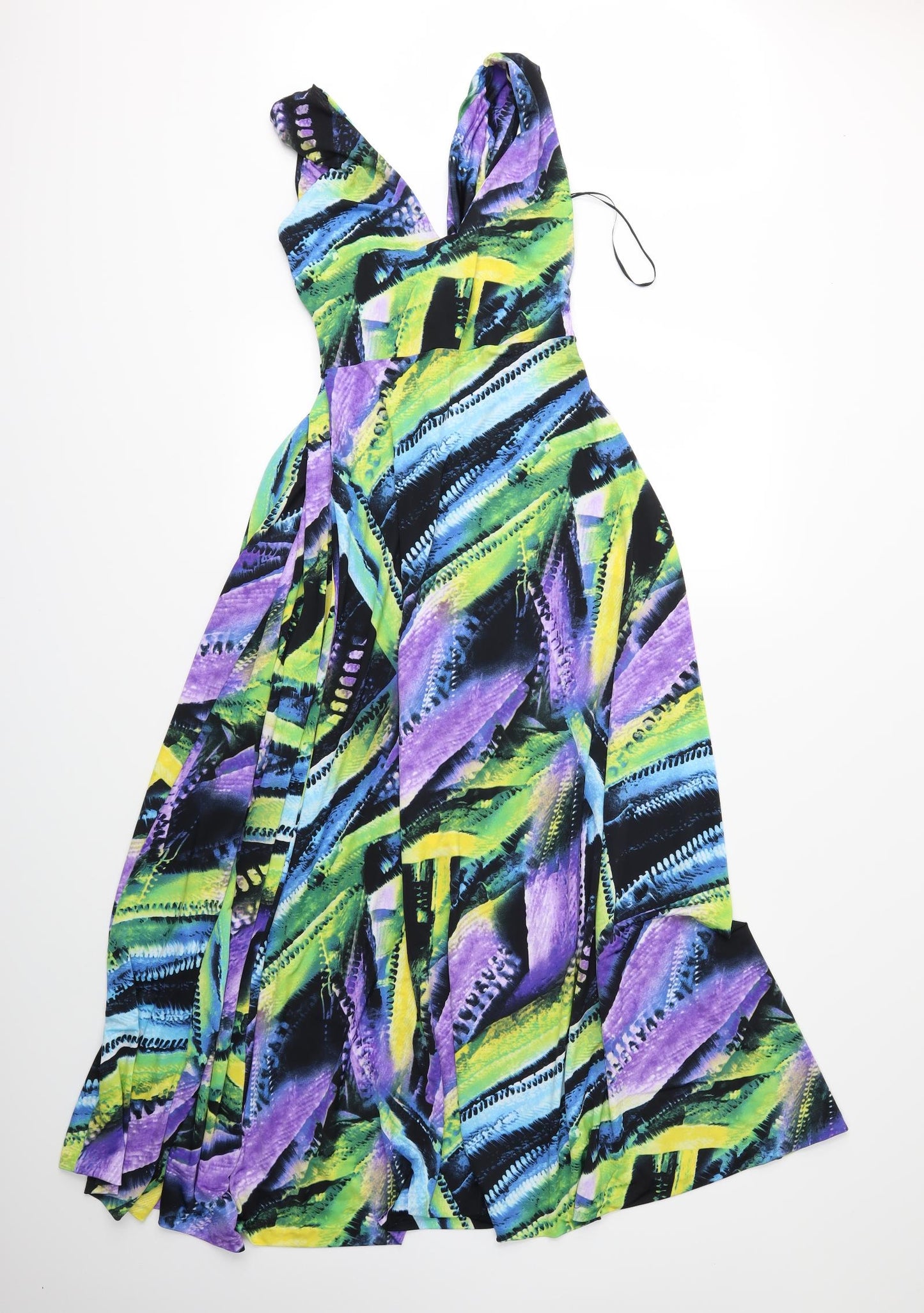 Goddiva Womens Black Colourblock  Maxi  Size M