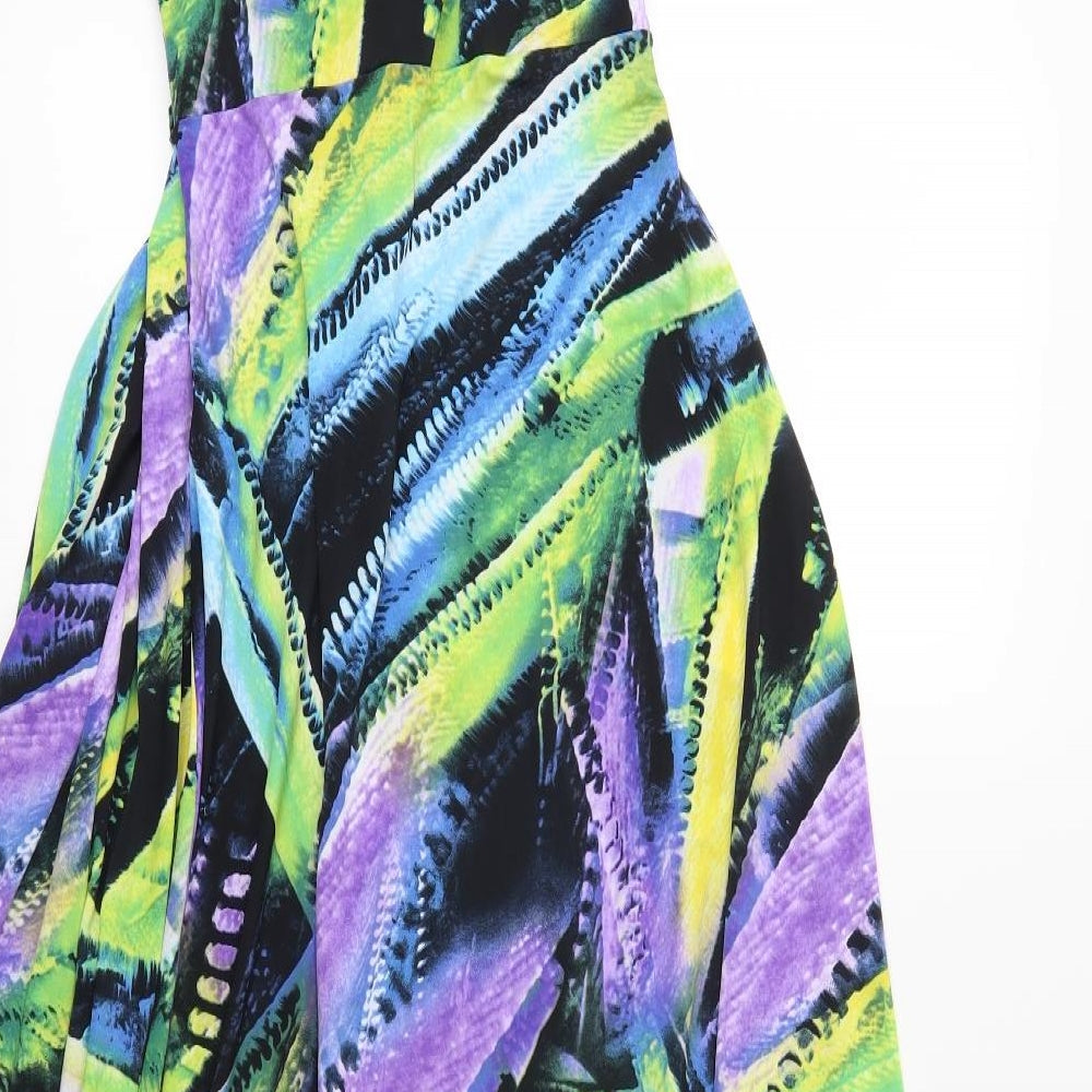 Goddiva Womens Black Colourblock  Maxi  Size M