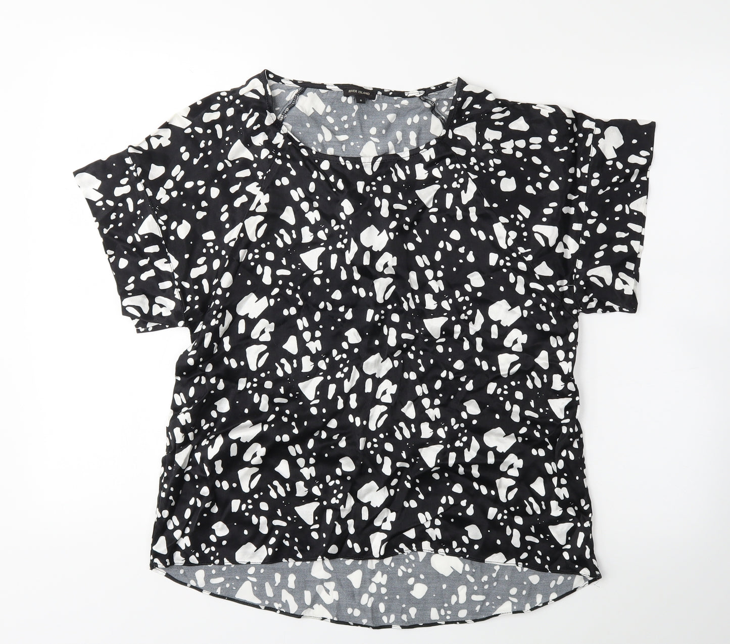River Island Womens Black Polka Dot  Basic Blouse Size 8