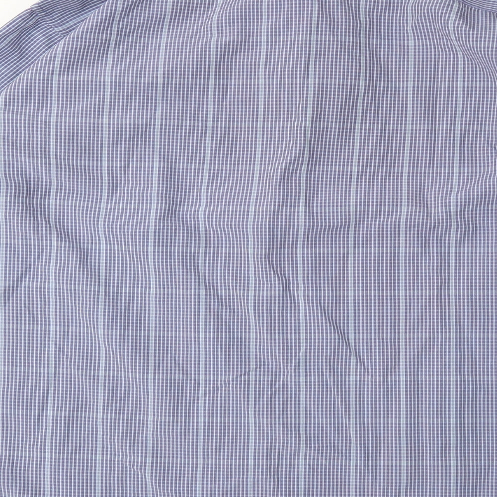 Island Earth Mens Black Plaid   Button-Up Size L
