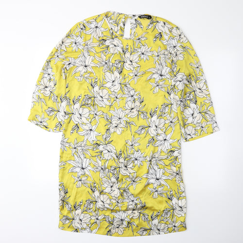 Kelso Womens Yellow Floral  Sheath  Size 10