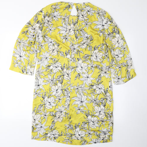 Kelso Womens Yellow Floral  Sheath  Size 10