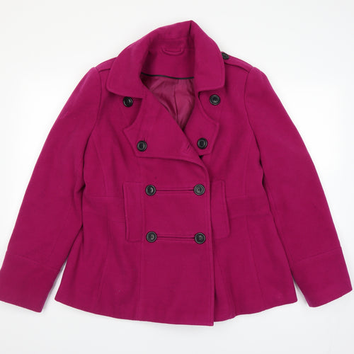 F&F Womens Purple   Overcoat Coat Size 16