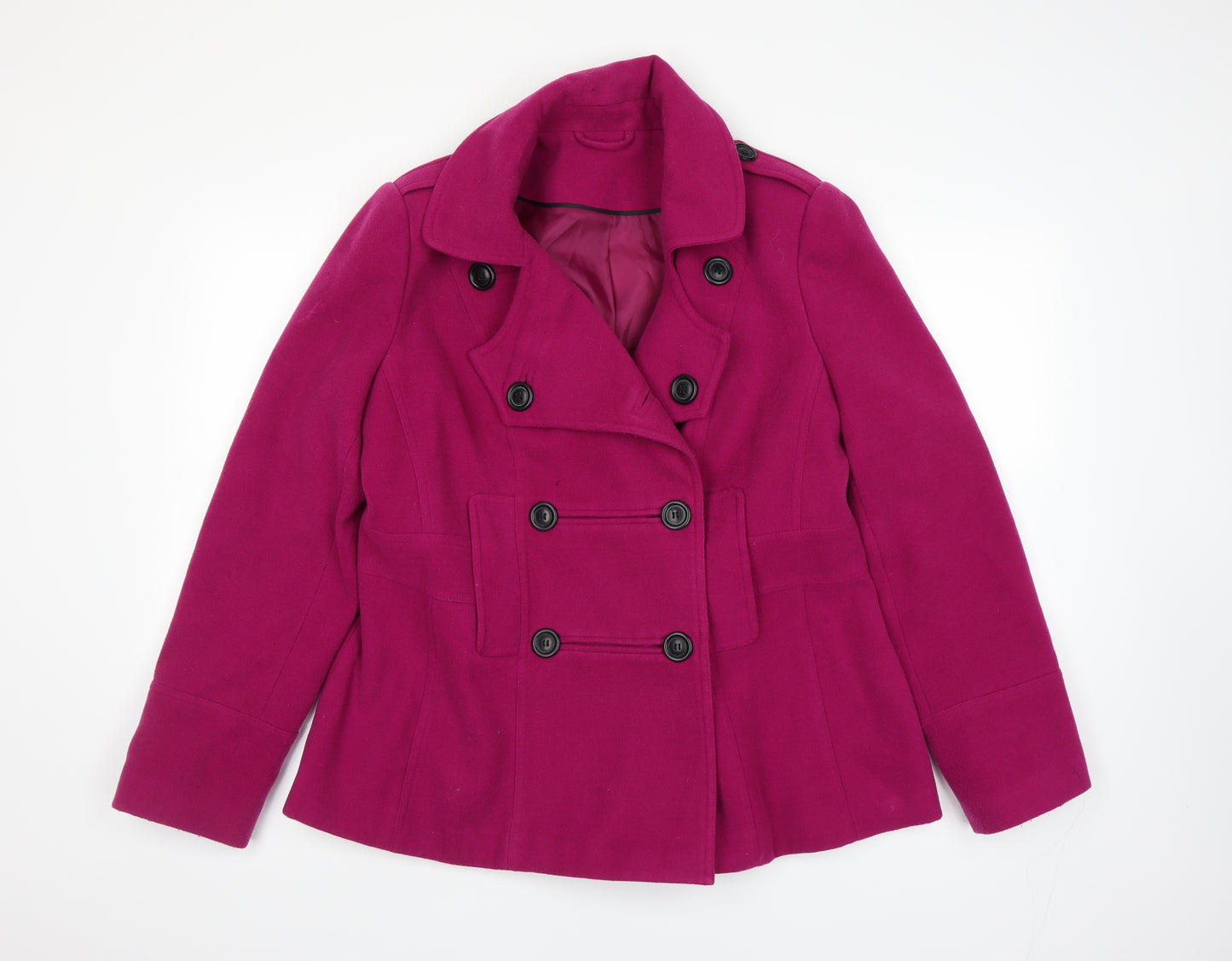 F&F Womens Purple   Overcoat Coat Size 16