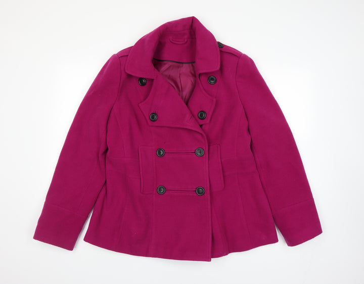 F&F Womens Purple   Overcoat Coat Size 16