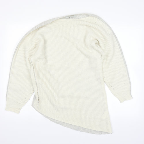grey&willow Womens White   Pullover Jumper Size 14