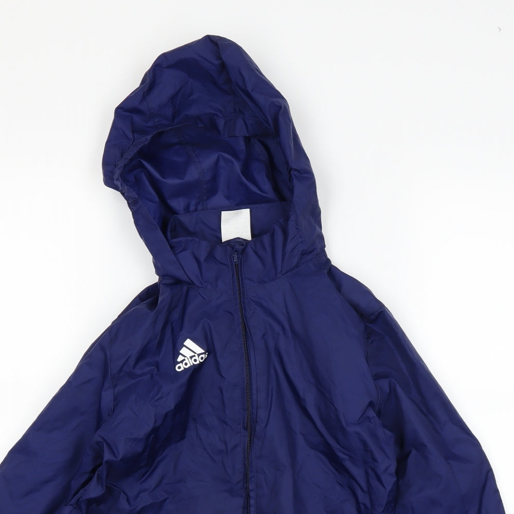 adidas Boys Blue   Rain Coat Coat Size 7-8 Years
