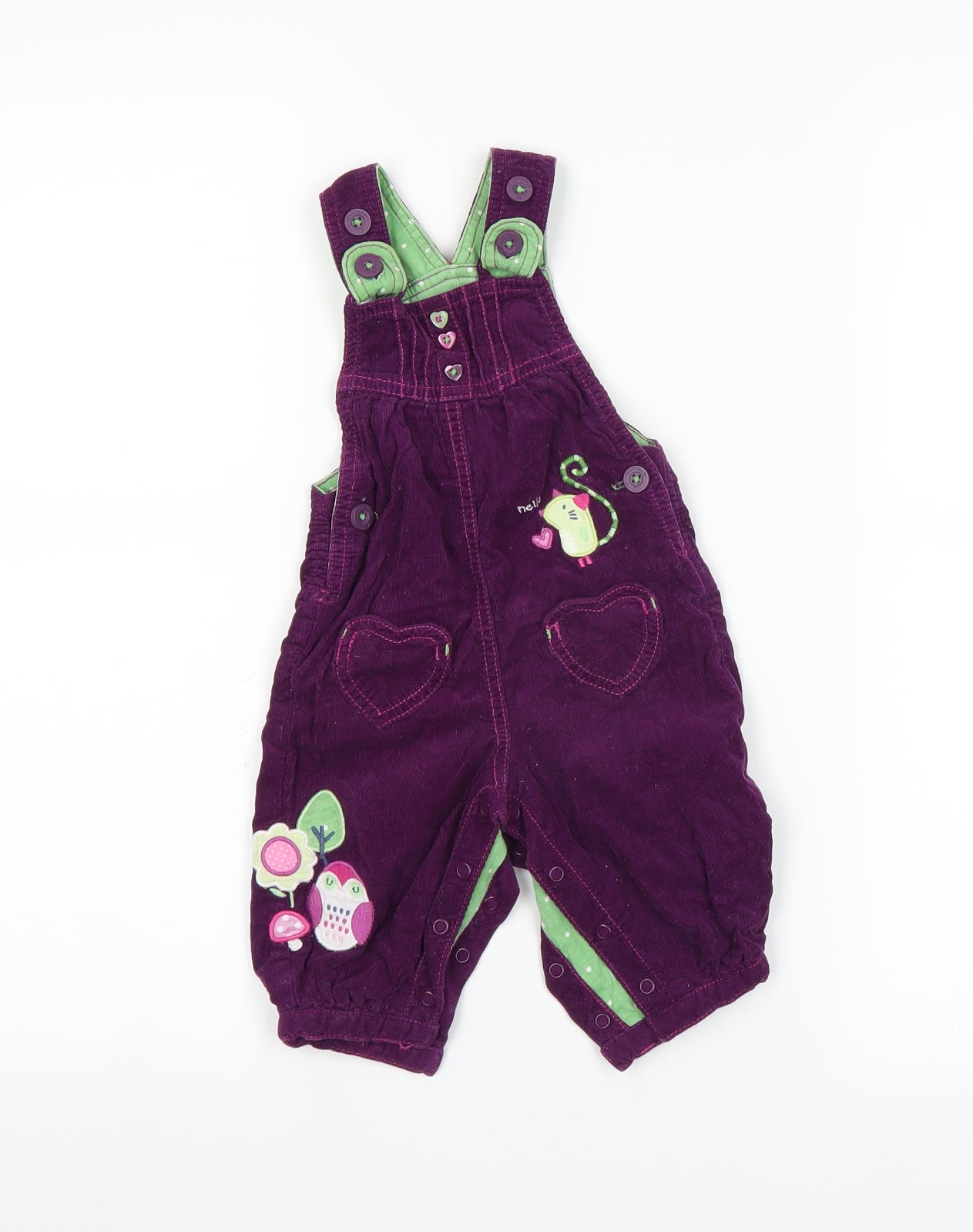 Marks and Spencer Girls Purple   Coverall One-Piece Size 3-6 Months
