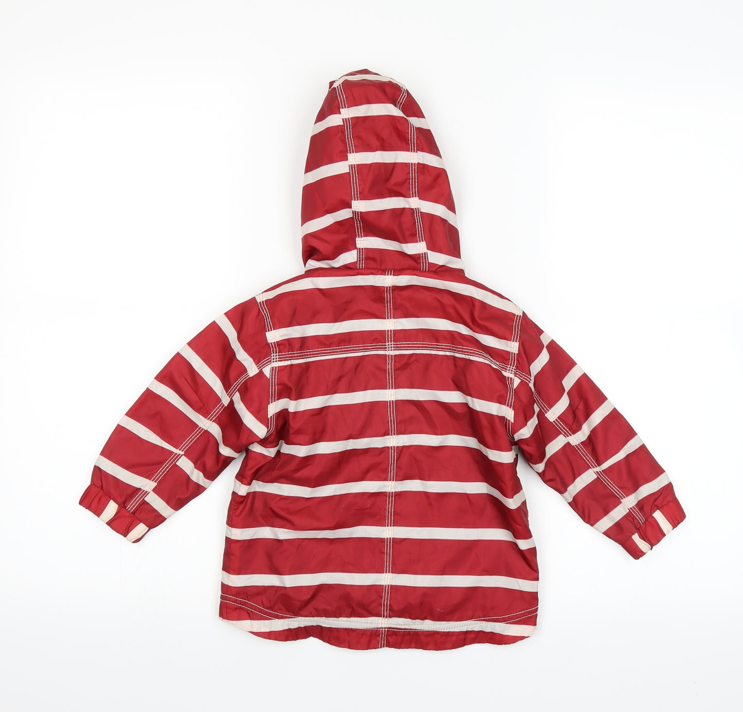 NEXT Baby Red Striped  Rain Coat Coat Size 12-18 Months
