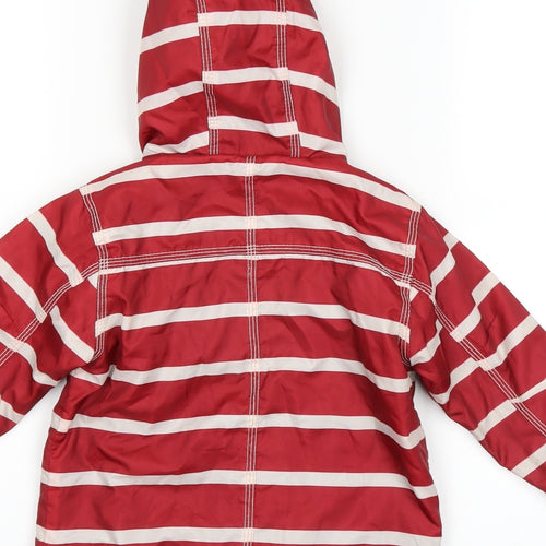 NEXT Baby Red Striped  Rain Coat Coat Size 12-18 Months