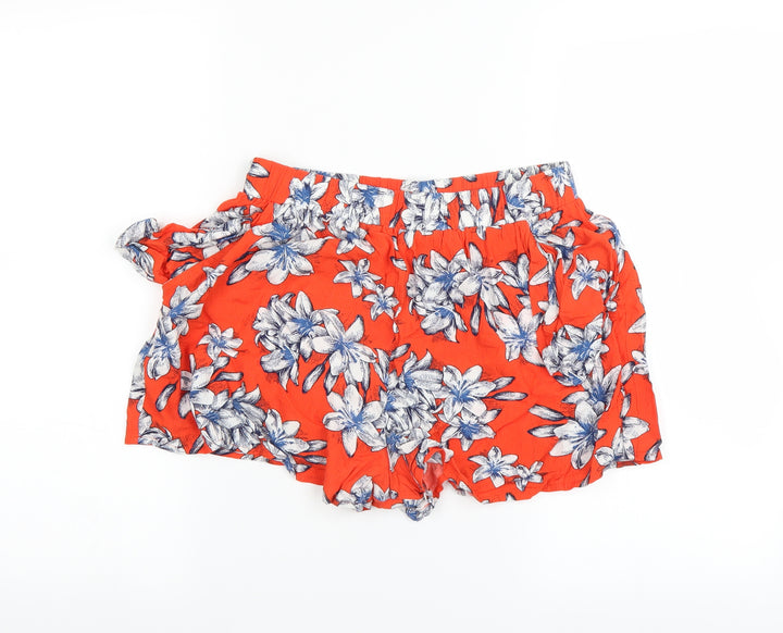 F&F Womens Red Mom Shorts Size 8
