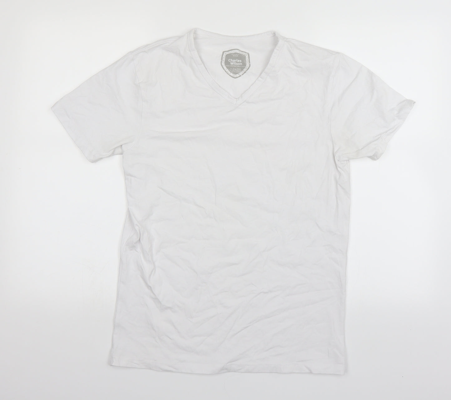 Charles Wilson Mens White    T-Shirt Size M