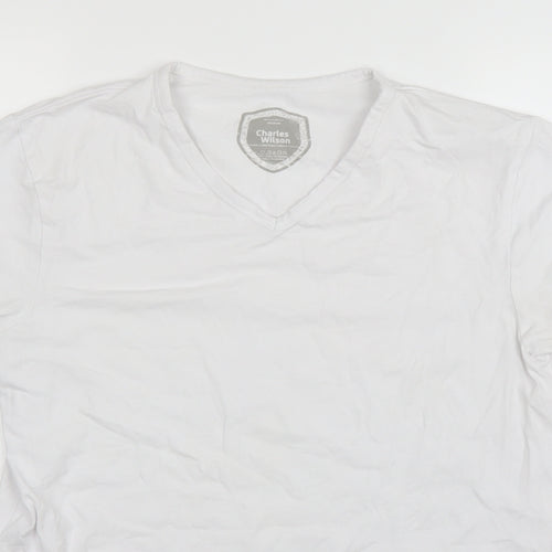 Charles Wilson Mens White    T-Shirt Size M