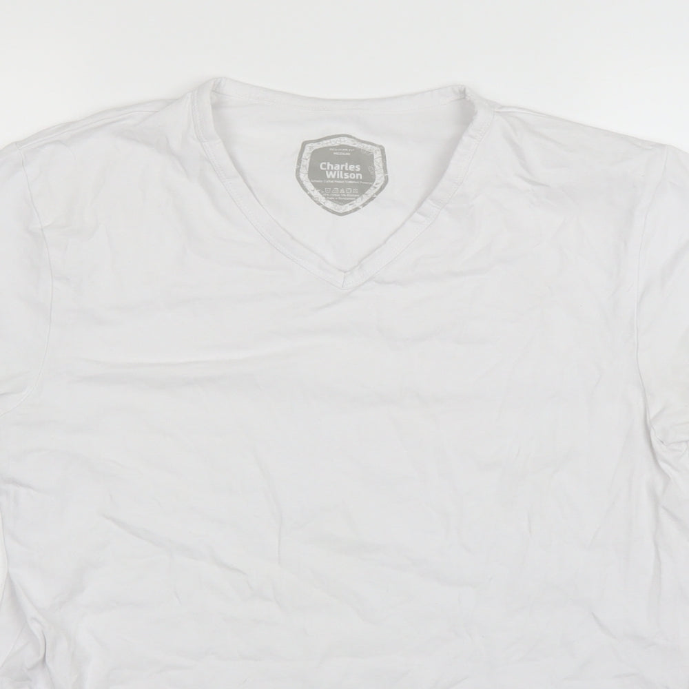 Charles Wilson Mens White    T-Shirt Size M