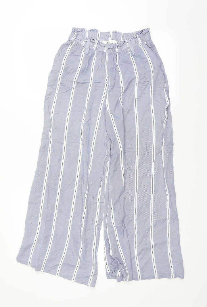 H&M Womens Blue Trousers Size 6 L23 in