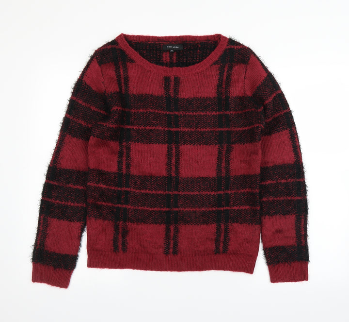 New Look Womens Red   Pullover Jumper Size 12