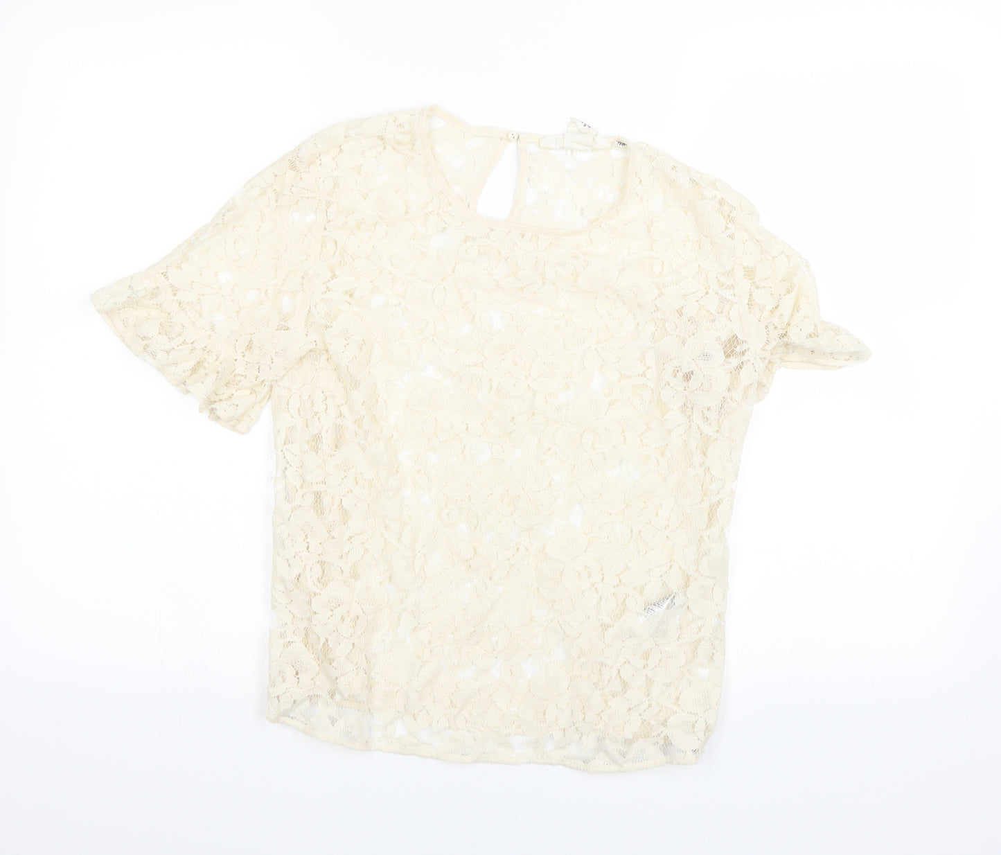 H&M Womens White   Basic T-Shirt Size 12